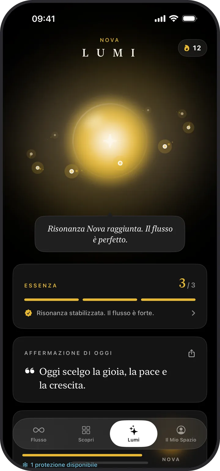 La schermata Lumi di Kiyolu in modalità scura