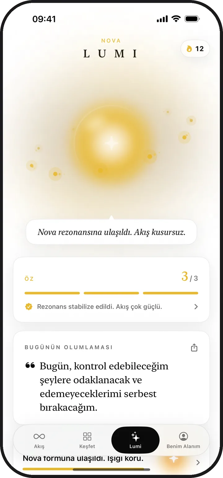 Kiyolu'daki Lumi ekranında parıldayan bir ışık ve bugünün özü